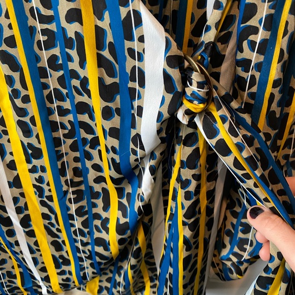 Priscilla Dress in Yellow Leopard Stripe - Picture 5 of 5